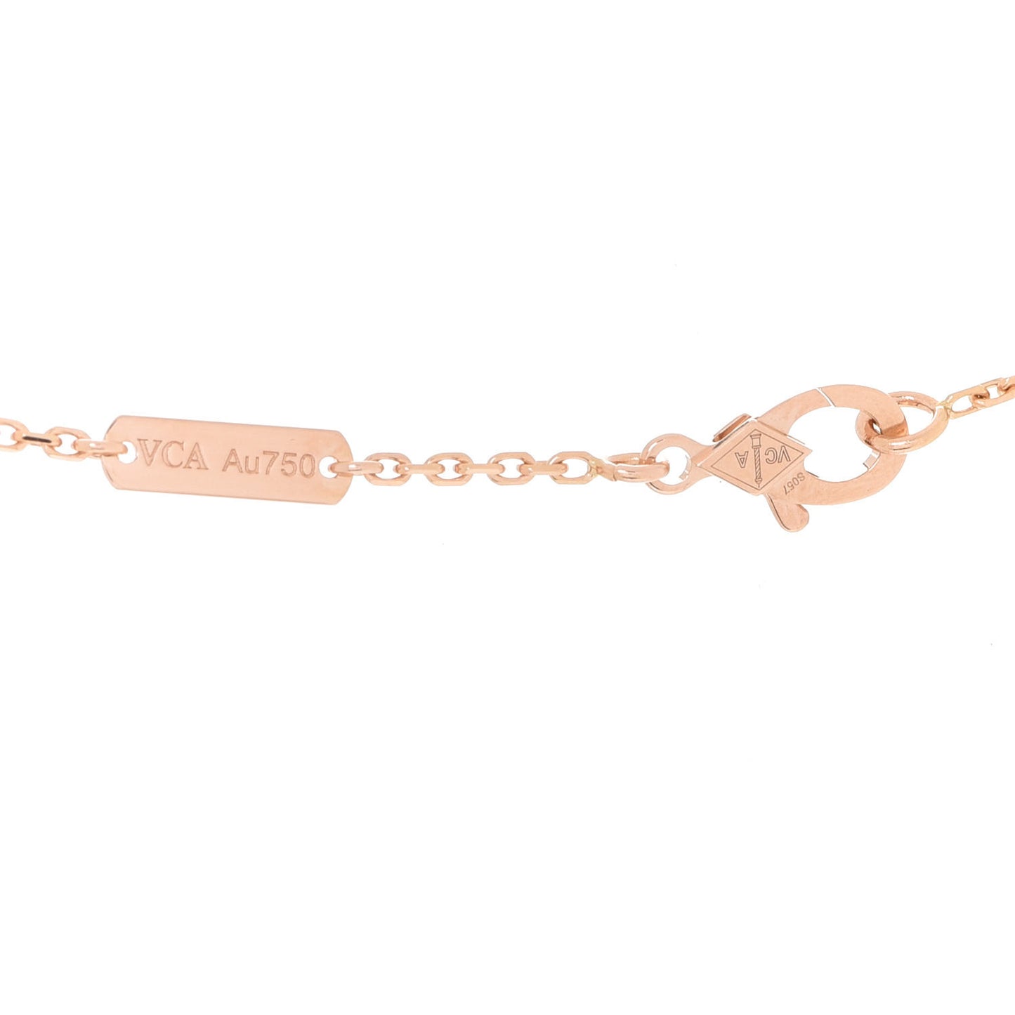 18K Rose Gold Vintage Alhambra Pendant Necklace