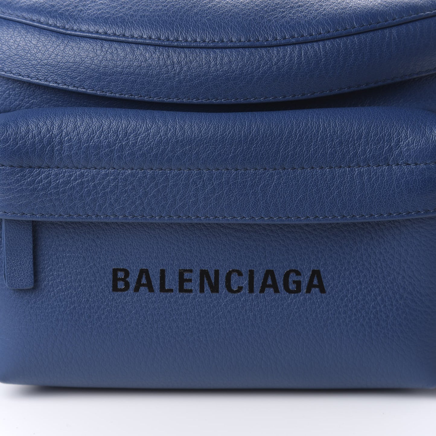 Smooth Calfskin Logo Large Everyday Beltpack Peacock Blue Black