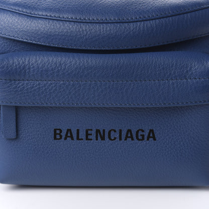 Balenciaga Smooth Calfskin Logo Large Everyday Beltpack Peacock Blue Black 10 of 10