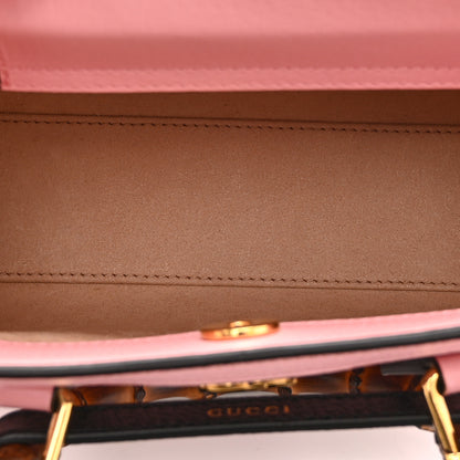 Gucci Textured Dollar Calfskin Web Small Diana Shoulder Bag Wild Rose Black 5 of 11