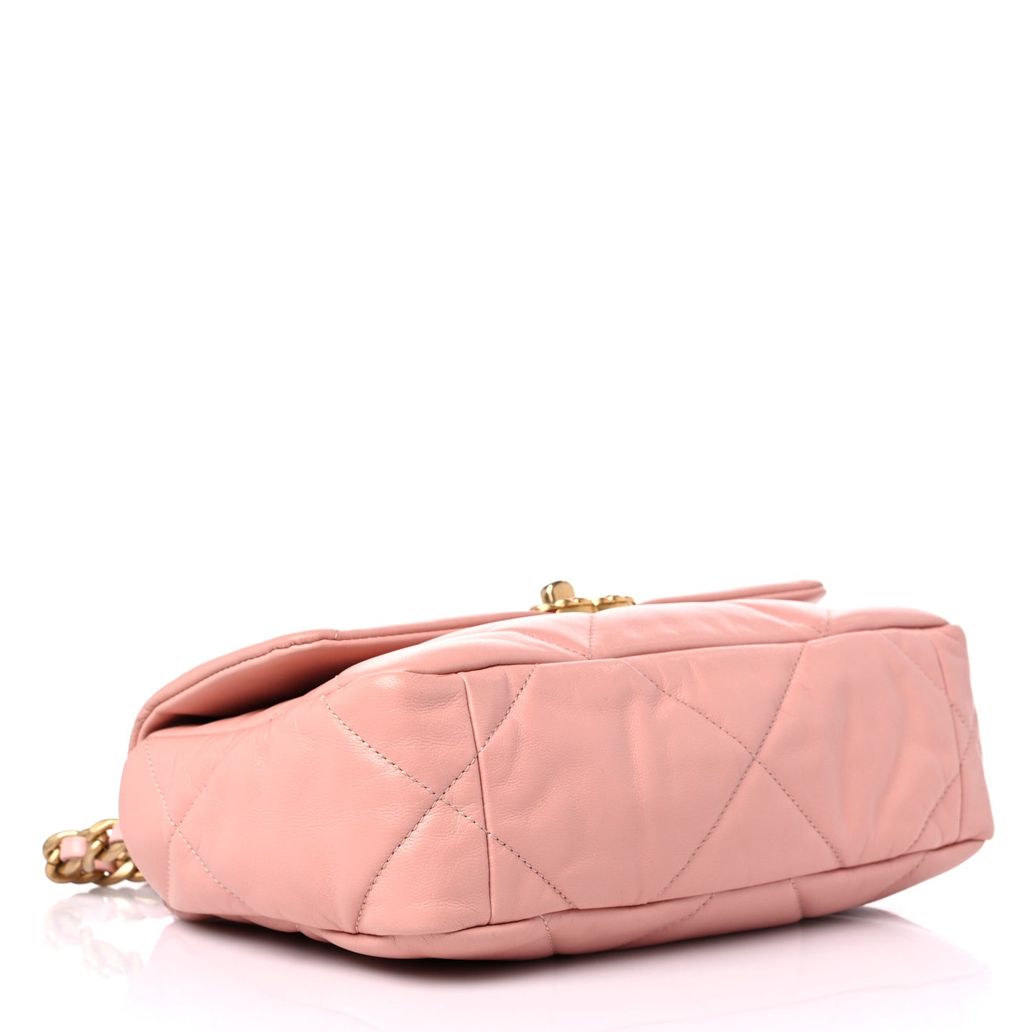 Goatskin Quilted Medium Chanel 19 Flap Light Pink