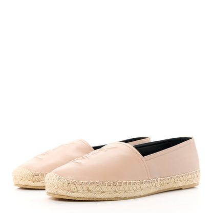 Saint Laurent Lambskin Monogram Espadrilles 40 Nude 3 of 8