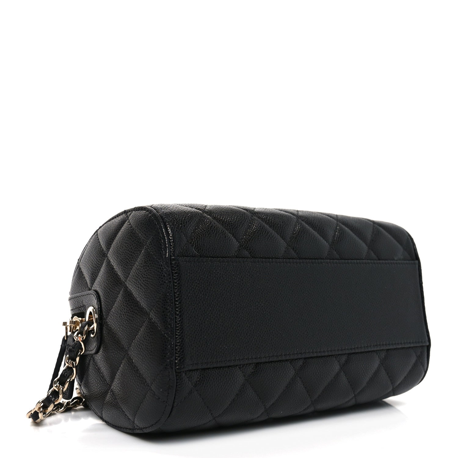 Chanel Caviar Quilted Barrel Clutch With Chain Black 4 of 10