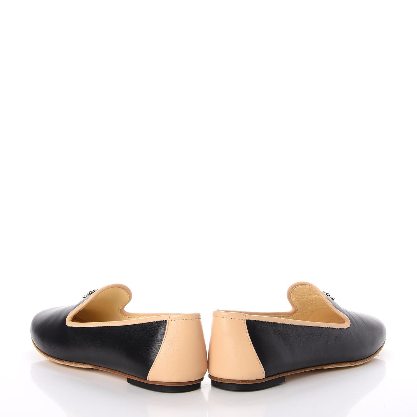 Lambskin CC Chain Loafers 37.5 Black
