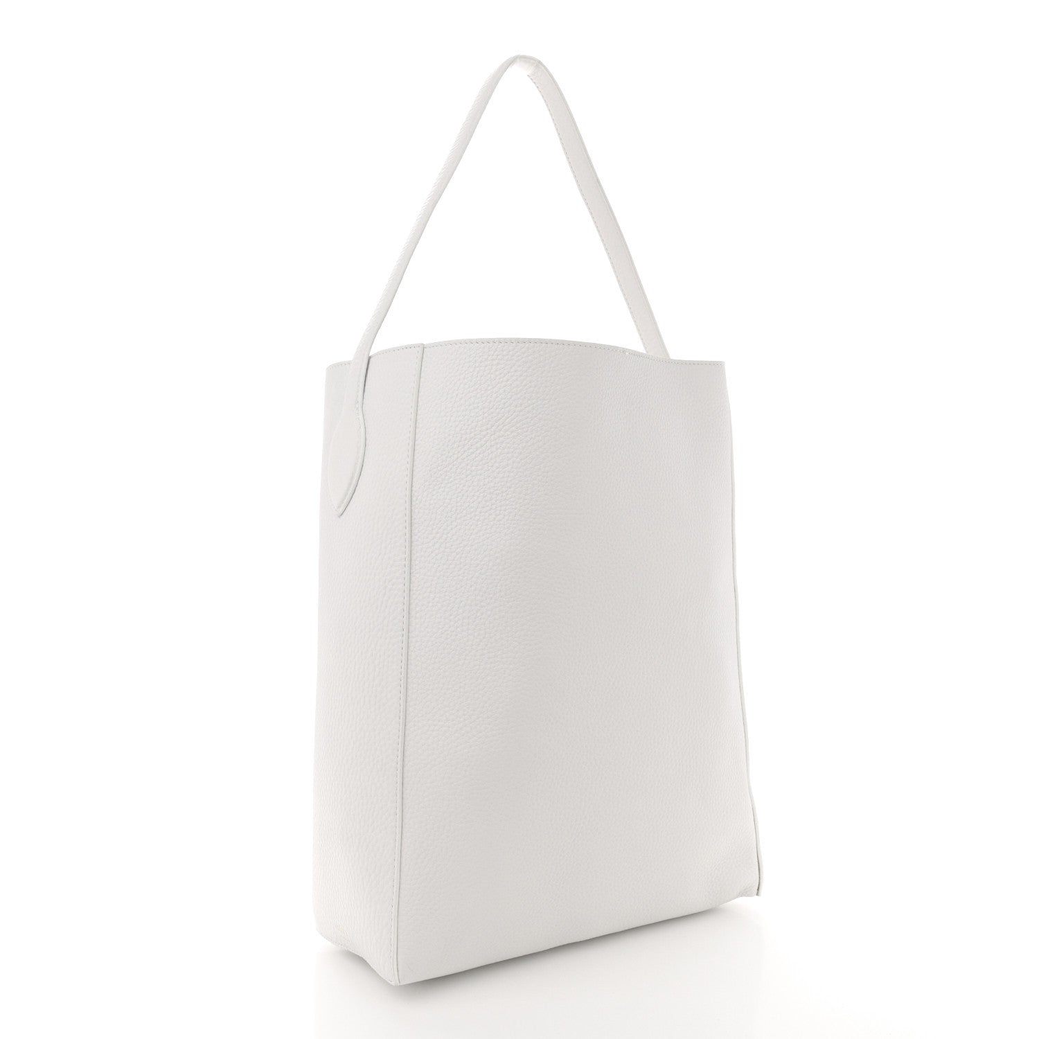 Khaite Pebbled Sport Calfskin Frida Tote Optic White 4 of 12