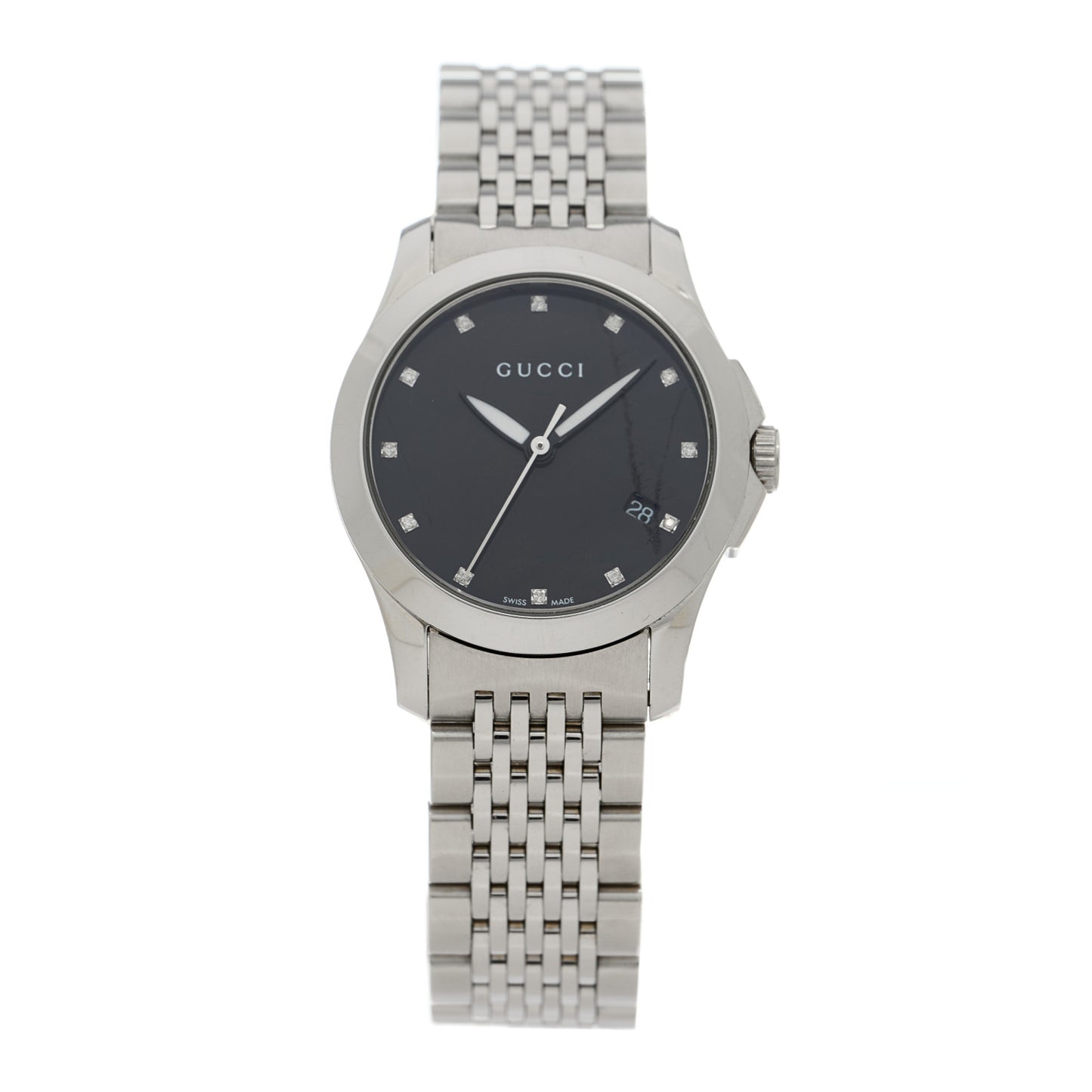 Stainless Steel Diamond 27mm G-Timeless Quartz Watch Black