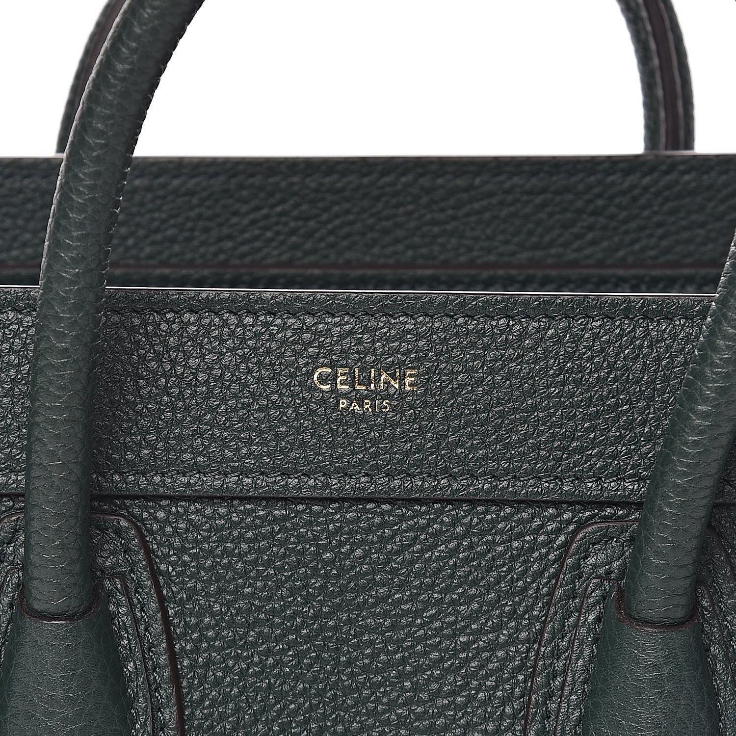 Celine Drummed Calfskin Nano Luggage Amazone 10 of 10