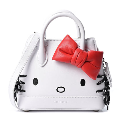 Balenciaga Calfskin Hello Kitty XXS Ville Top Handle Bag White 1 of 9