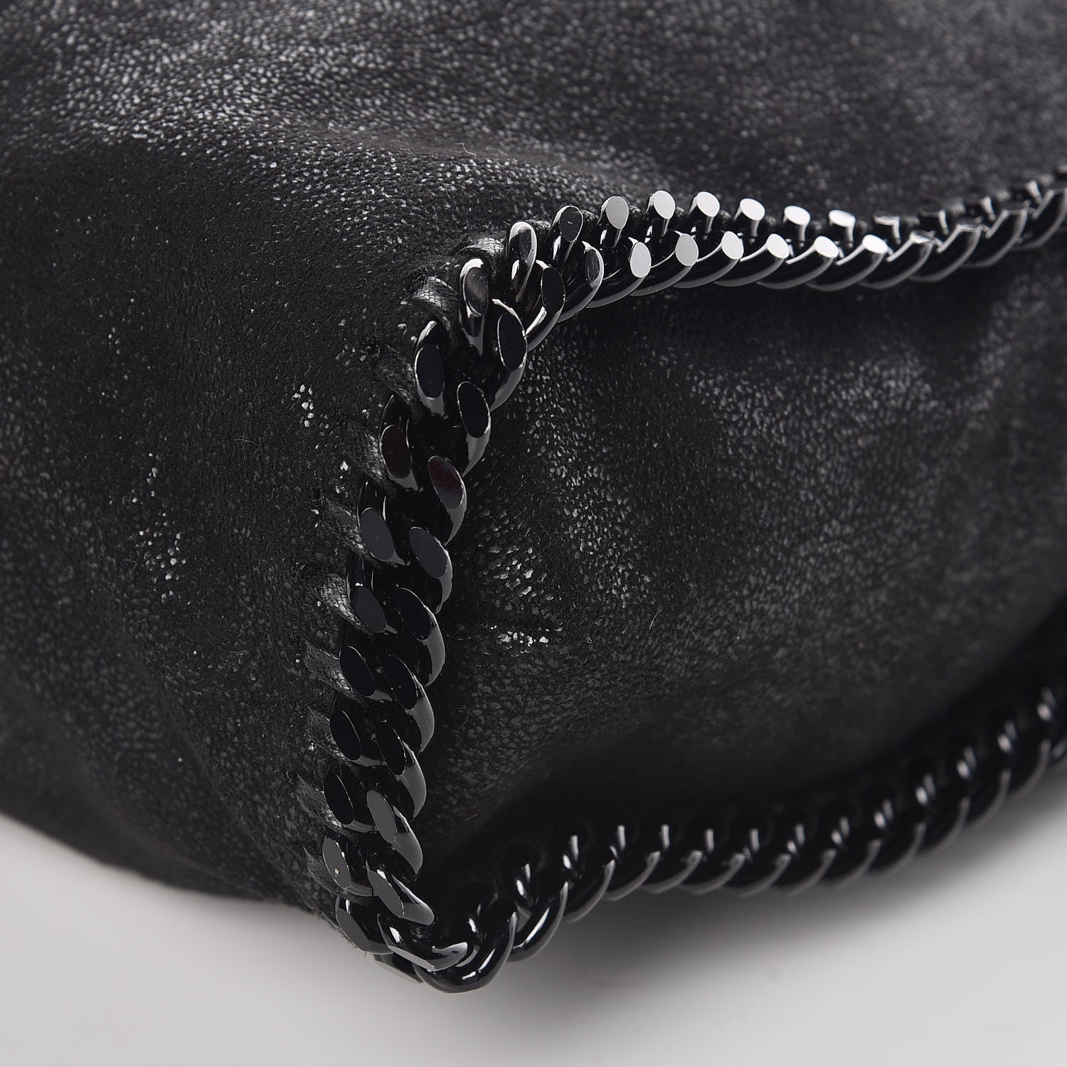 Stella McCartney Shaggy Deer Falabella Fold Over Tote Black 6 of 9