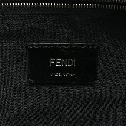 Fendi Glazed Fabric Vitello Liberty FF 1974 Diagonal Belt Bag Black Sunflower 6 of 10