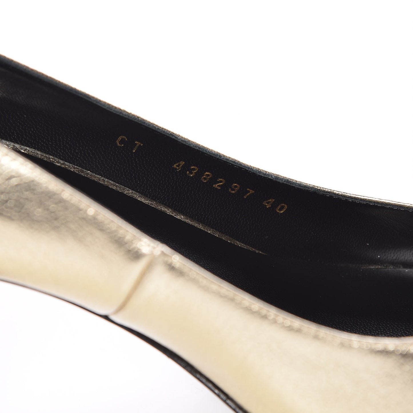 Metallic Calfskin Babies Ankle Strap Pumps 40 Platino