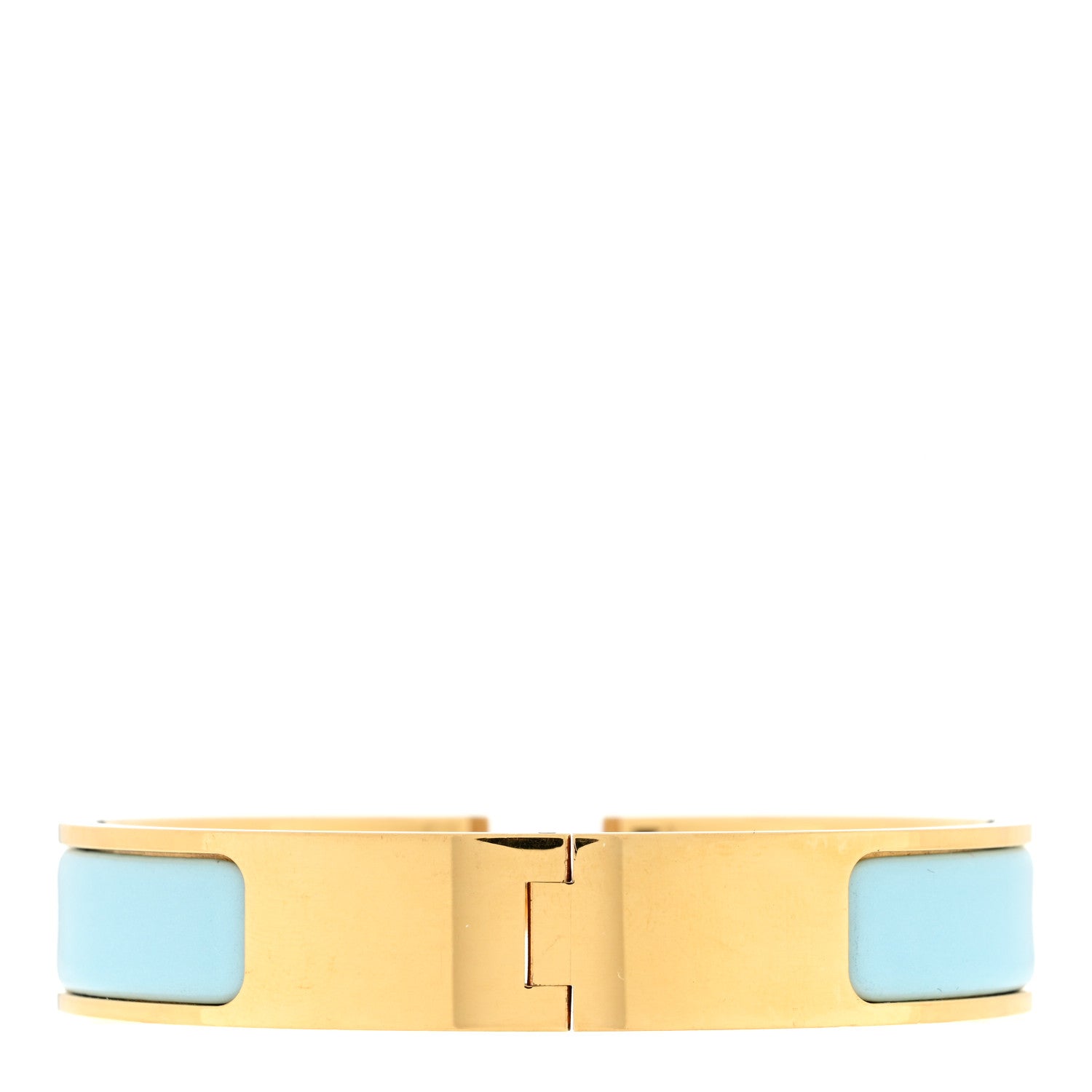 Hermes Enamel Narrow Clic Clac H Bracelet GM Bleu Glacier 2 of 3