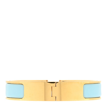 Hermes Enamel Narrow Clic Clac H Bracelet GM Bleu Glacier 2 of 3