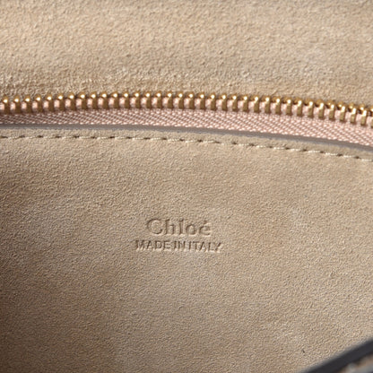 Chloe Calfskin Suede Medium Faye Shoulder Bag Motty Grey 6 of 7
