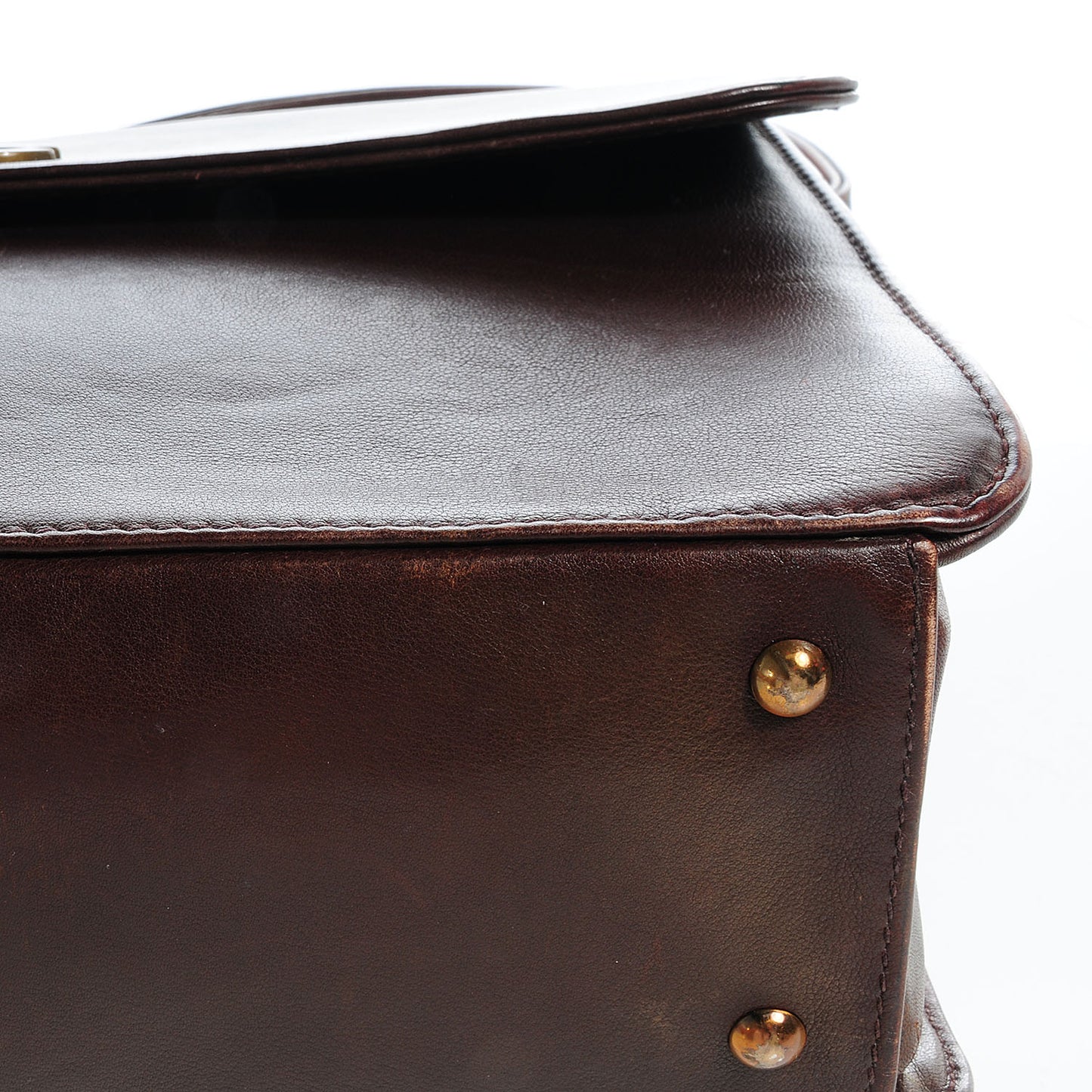 Calfskin Shoulder Bag Brown