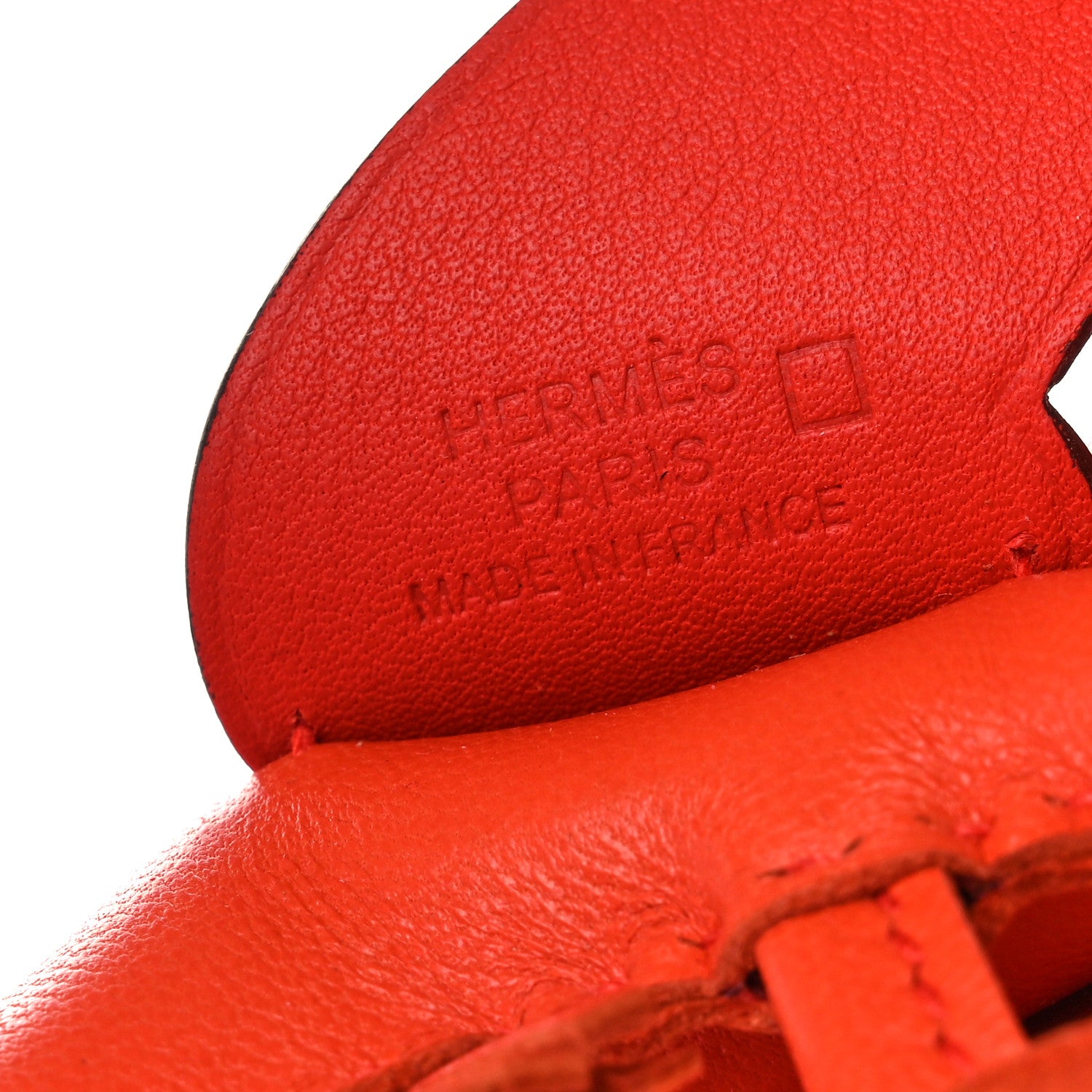 Hermes Milo Lambskin Matte Alligator Touch Grigri Rodeo Pegase Horse Bag Charm PM Orange Poppy Capucine 4 of 4