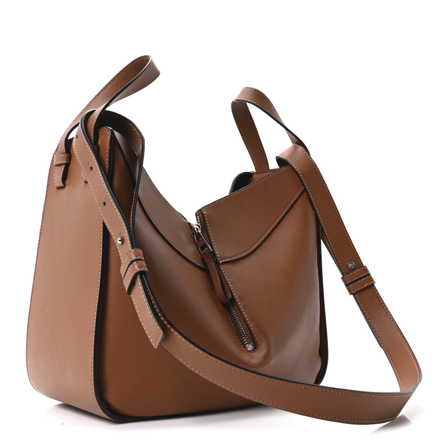 Calfskin Small Hammock Shoulder Bag Tan