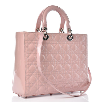 Christian Dior Patent Cannage Large Lady Dior Light Pink 4 of 10