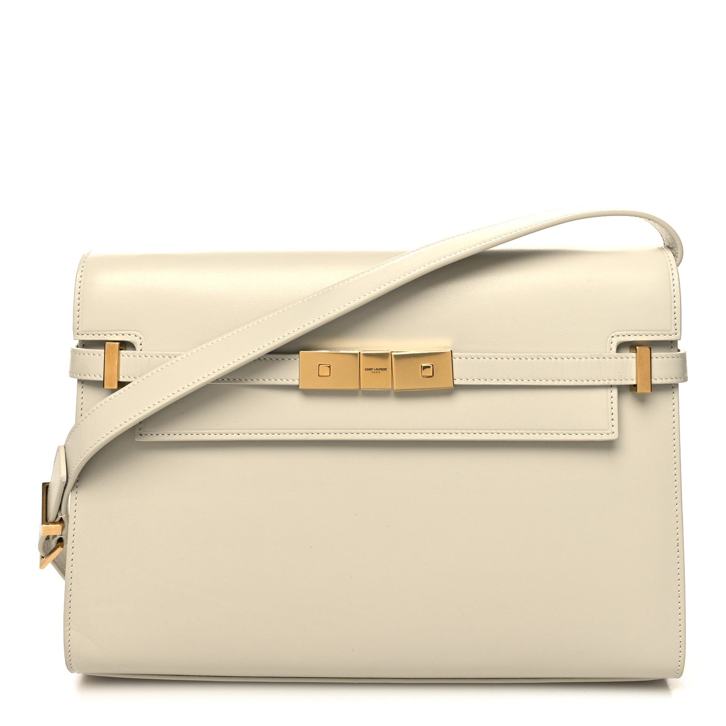 Smooth Calfskin Manhattan Shoulder Bag Crema Soft