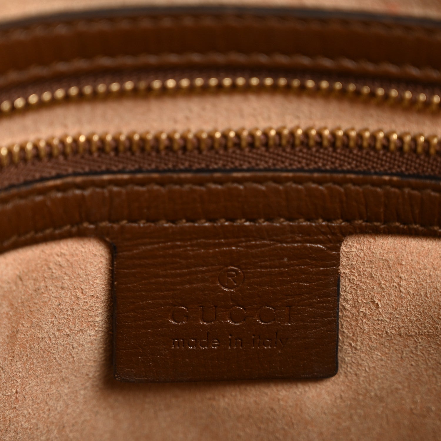 Gucci GG Supreme Monogram Small Horsebit 1955 Shoulder Bag Beige Brown Sugar 6 of 14