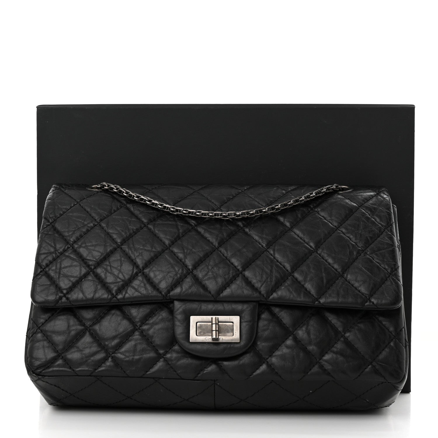 Chanel Aged Calfskin Quilted 2.55 Reissue 227 Flap Black 13 of 13