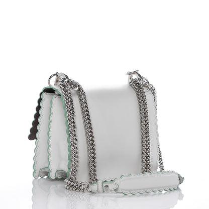 Fendi Vitello Liberty Scalloped Studded Small Kan I Shoulder Bag White 3 of 6