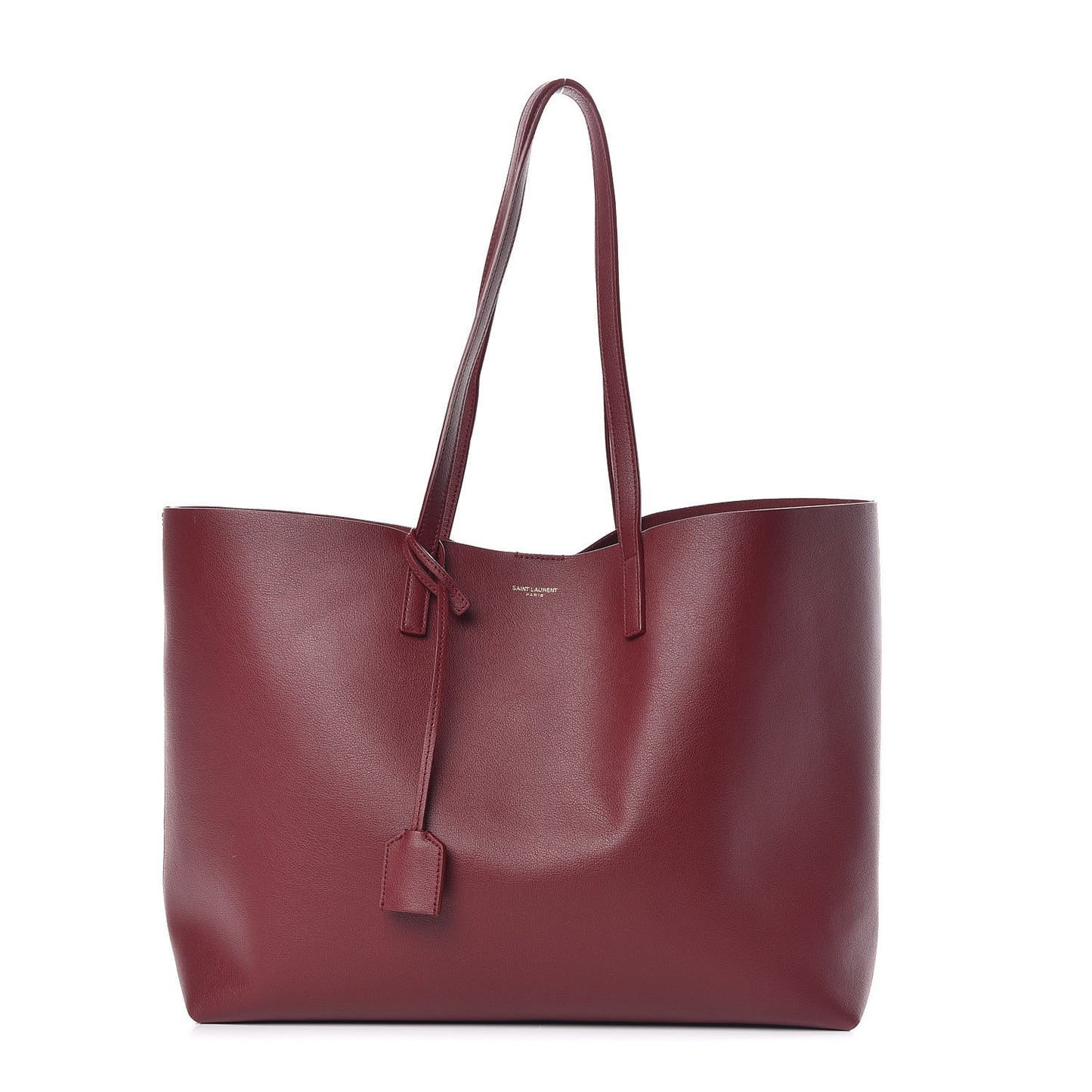 Calfskin Large Shopping Tote Bordeaux