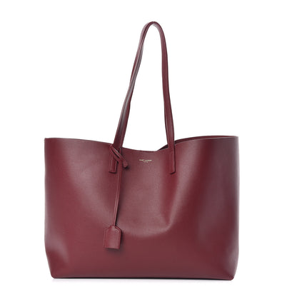 Saint Laurent Calfskin Large Shopping Tote Bordeaux 3 of 13
