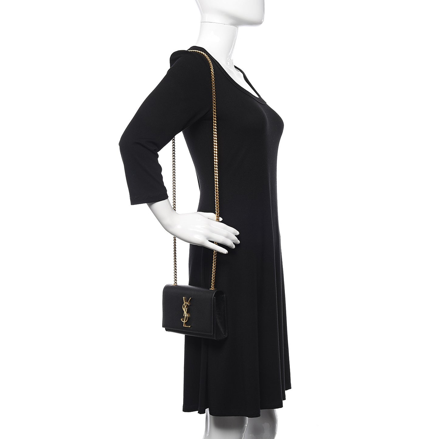 Grain De Poudre Small Monogram Kate Satchel Black