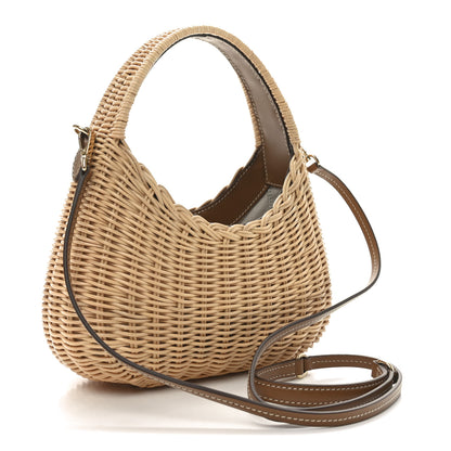 Miu Miu Wicker Wander Hobo Tan 3 of 11