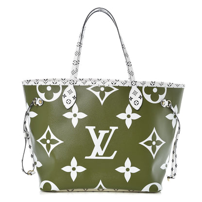 Louis Vuitton Monogram Giant Neverfull MM Kaki 3 of 10