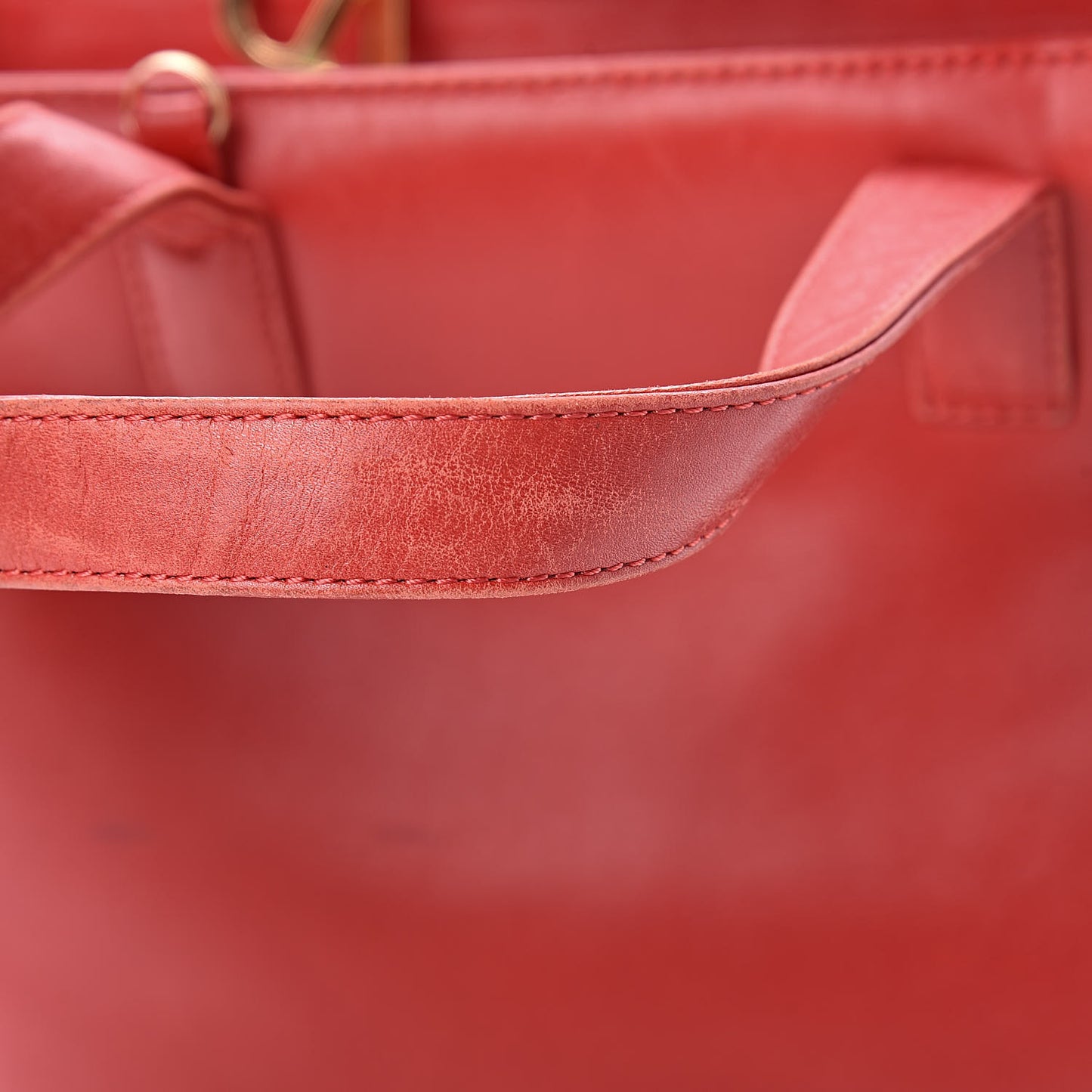 Calfskin Tote Red