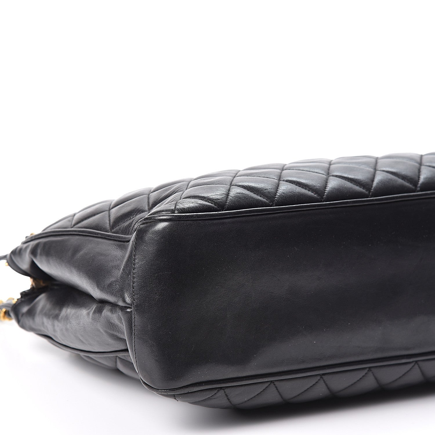 Chanel Lambskin Quilted Shopping Tote Black 7 of 8