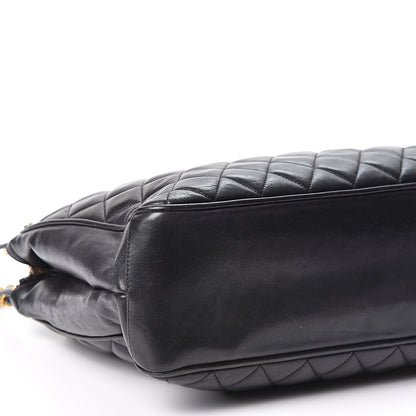 Chanel Lambskin Quilted Shopping Tote Black 7 of 8