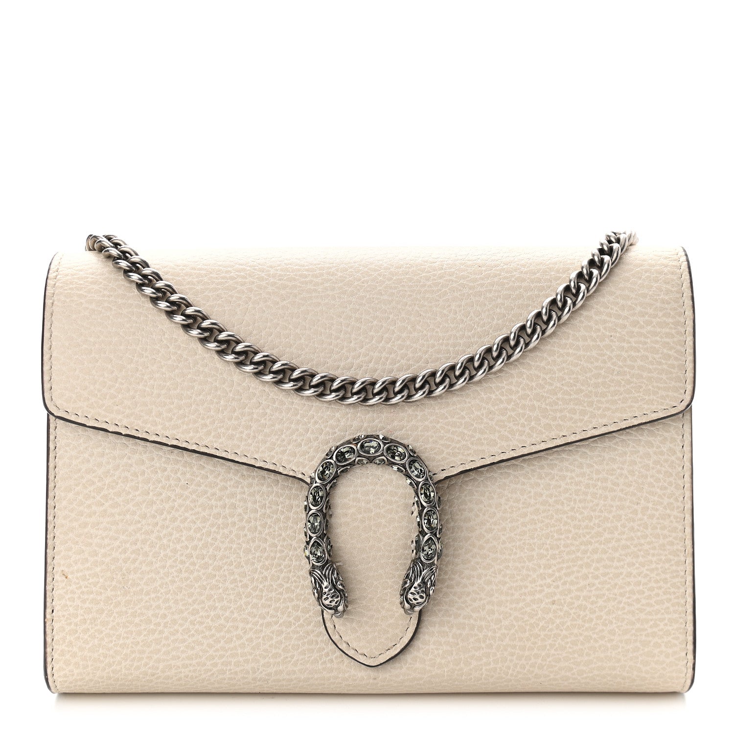 Gucci Dollar Calfskin Mini Dionysus Chain Wallet Mystic White 1 of 10