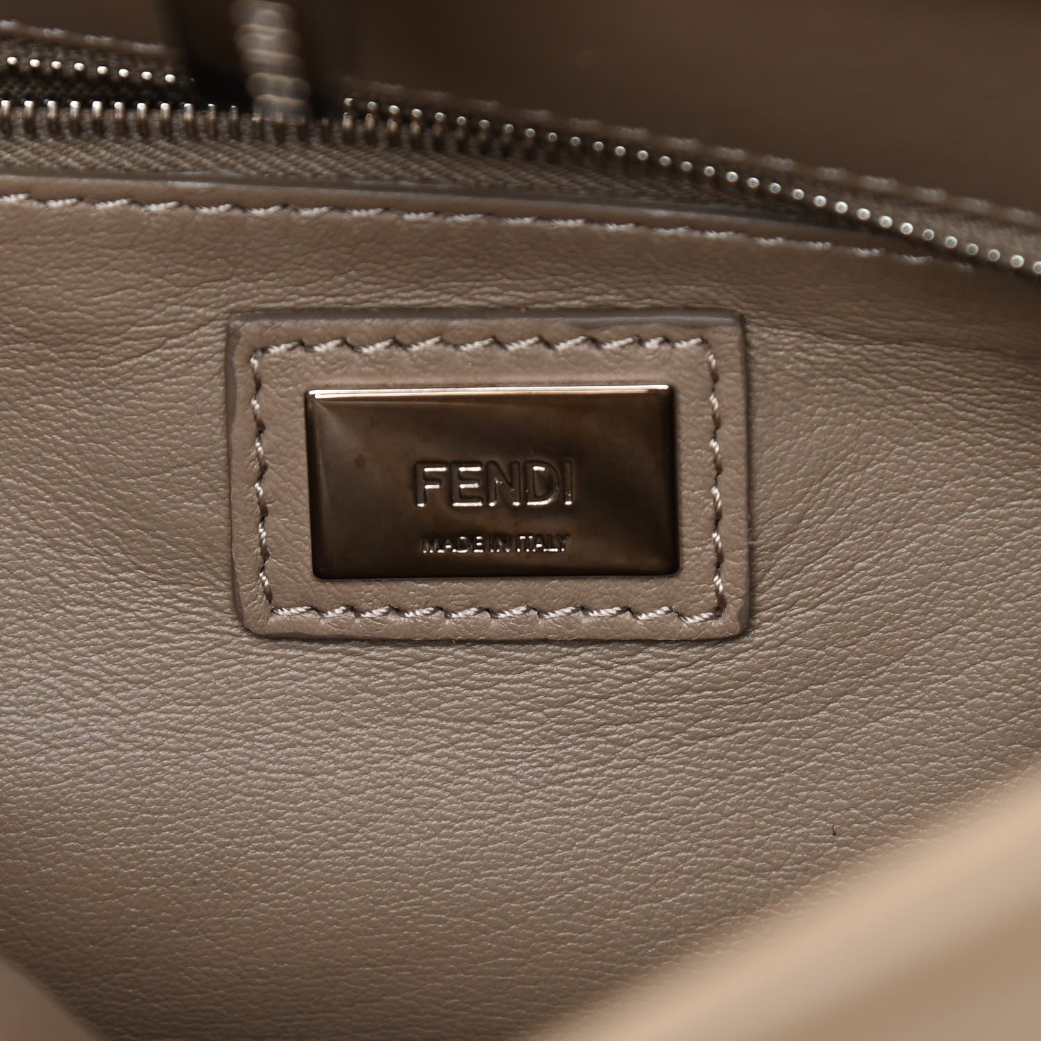 Fendi Nappa Mini Peekaboo Iconic Satchel Tortora 7 of 13