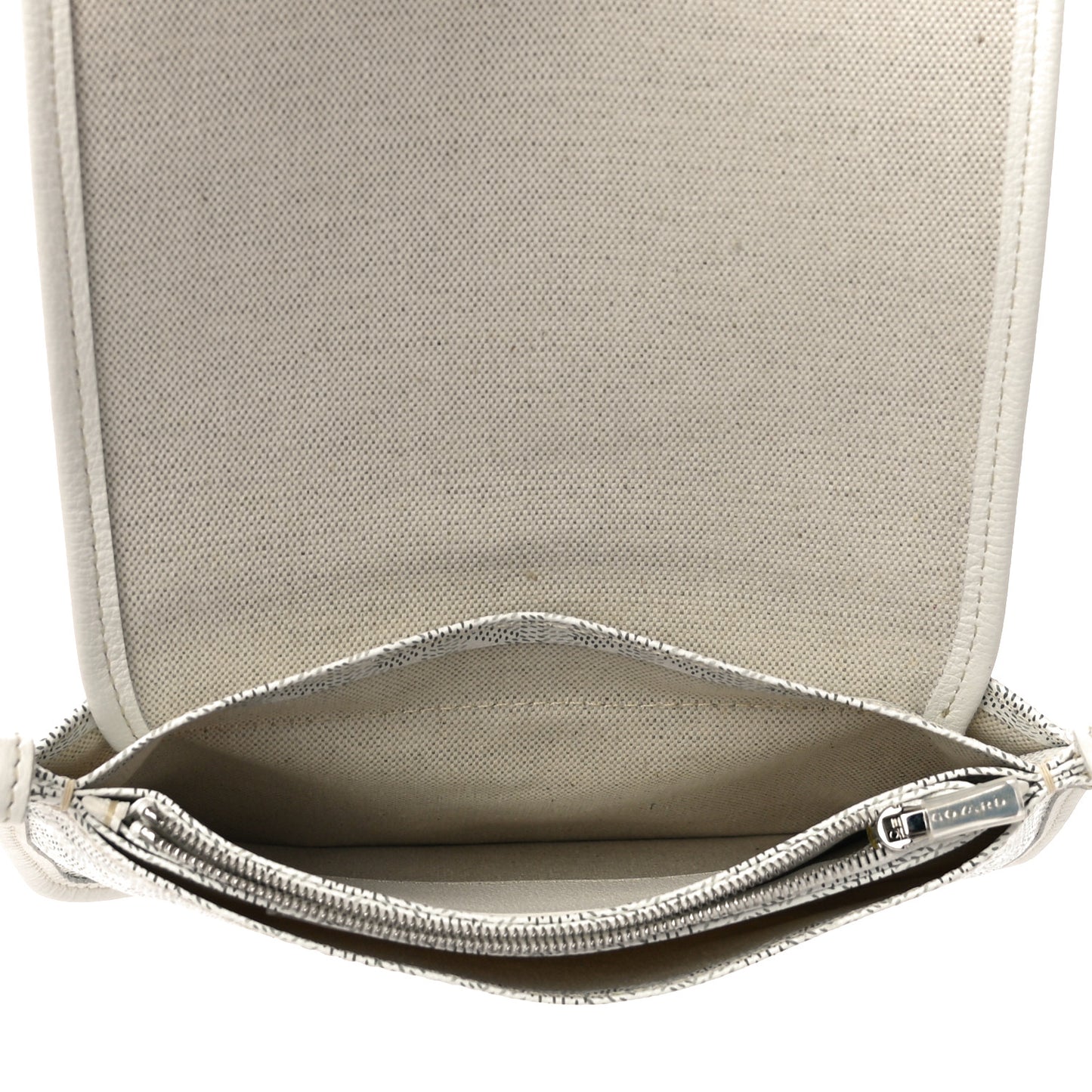 Goyardine Plumet Wallet Clutch White