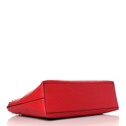 Valentino Garavani Grained Calfskin Rockstud Shoulder Tote Rouge Pur 4 of 10