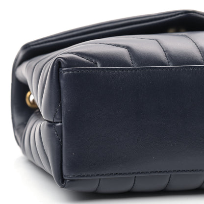 Saint Laurent Calfskin Y Quilted Monogram Small Loulou Chain Satchel Marine 5 of 8