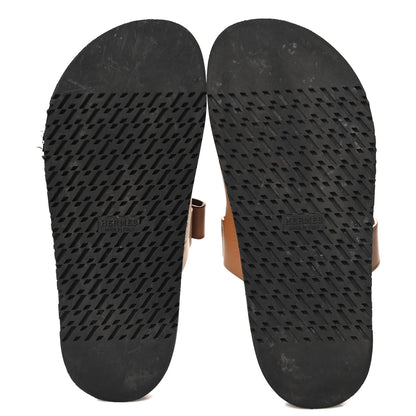 Hermes Calfskin Womens Chypre Sandals 38 Naturel 6 of 10