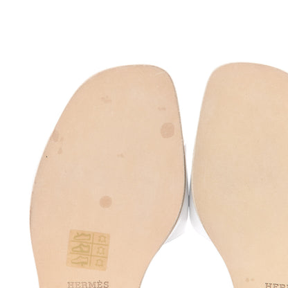 Hermes Calfskin View Sandals 37.5 White 9 of 9