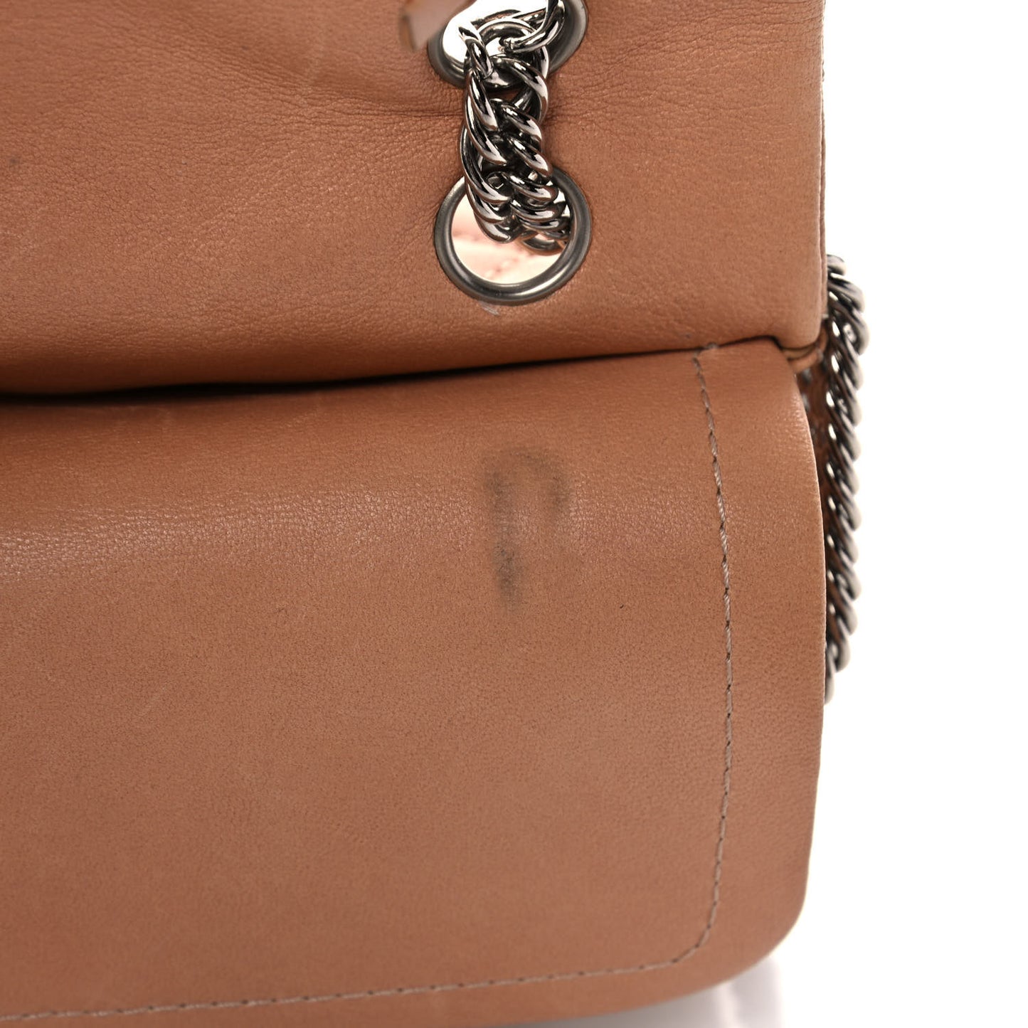 Lambskin Quilted Medium Bijoux Chain Double Flap Beige
