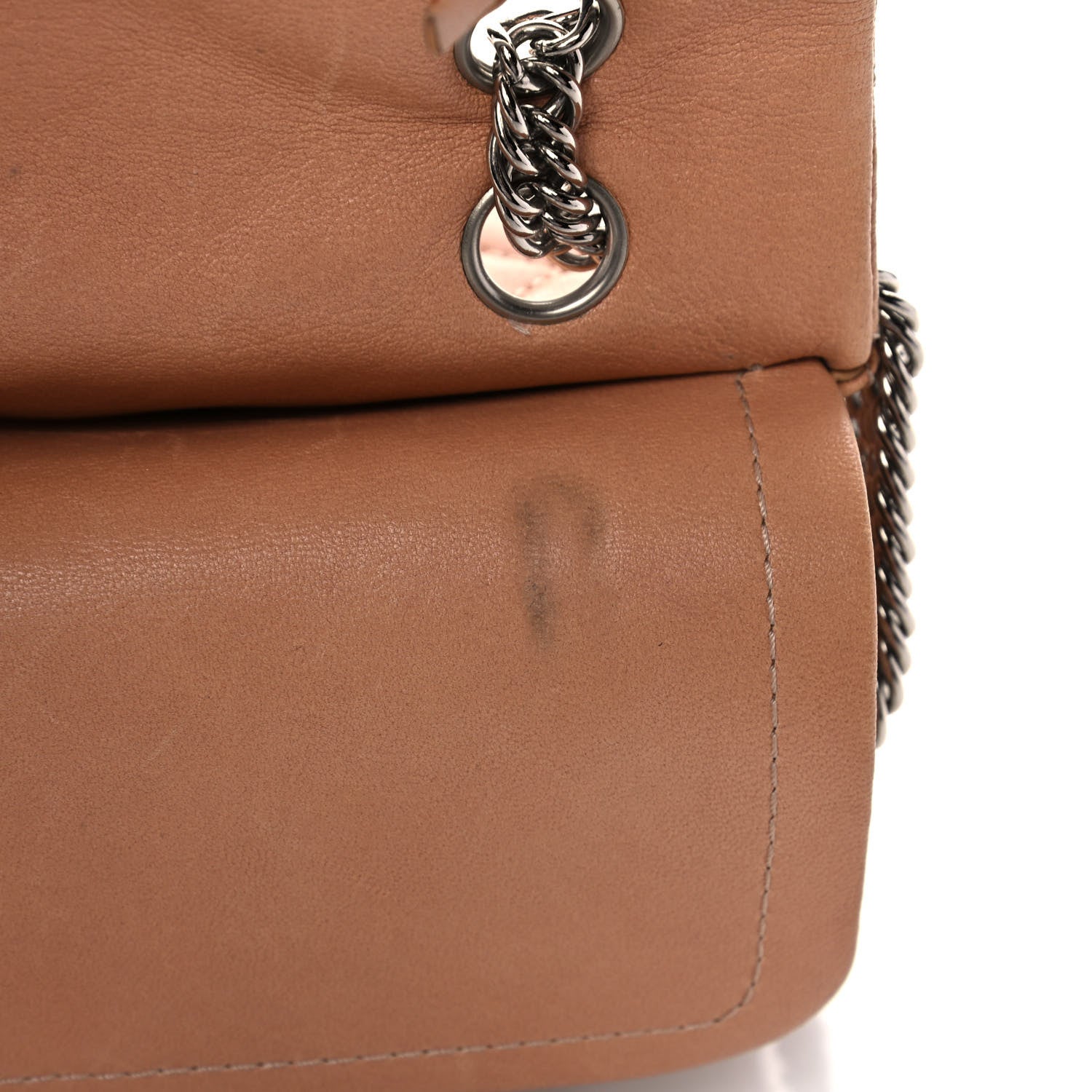 Chanel Lambskin Quilted Medium Bijoux Chain Double Flap Beige 13 of 14