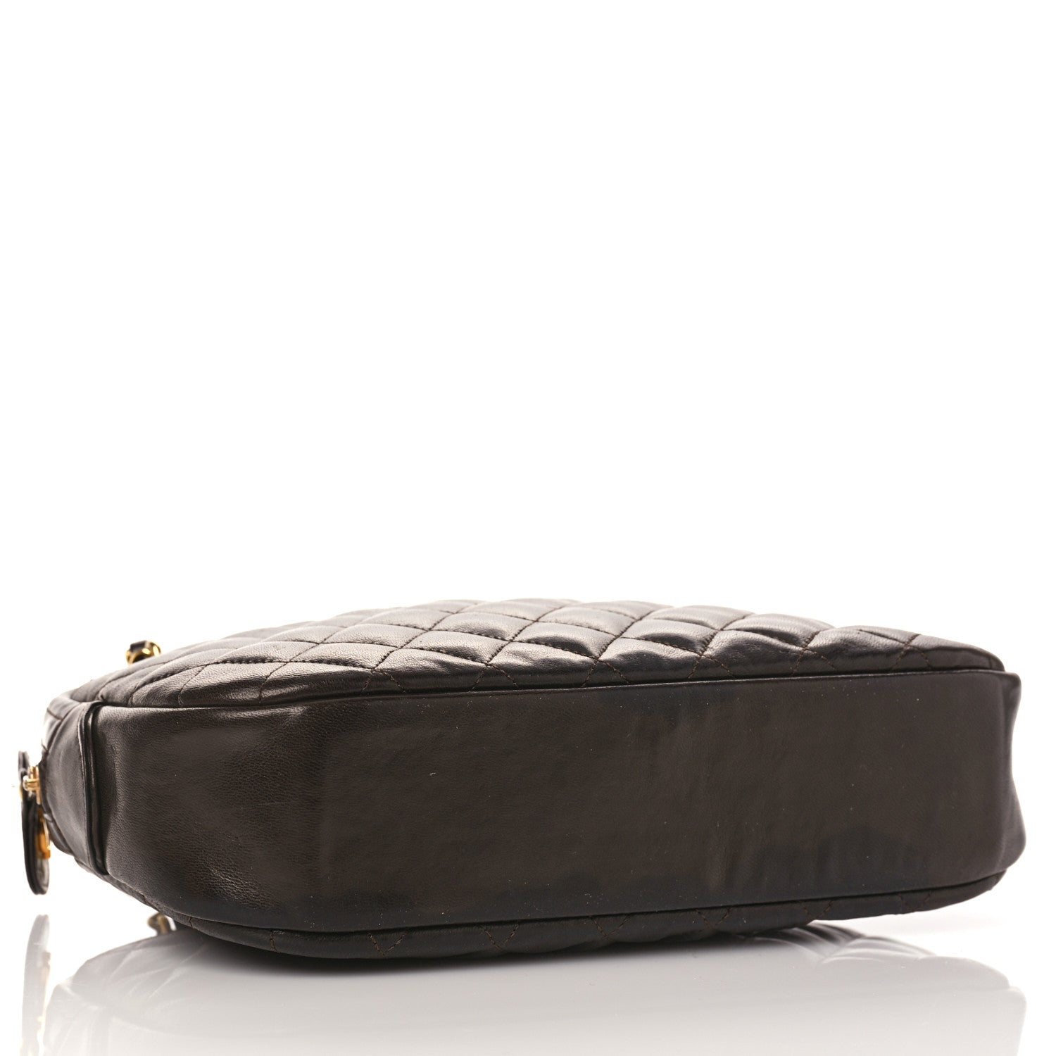 Chanel Lambskin Quilted Camera Case Brown 4 of 12