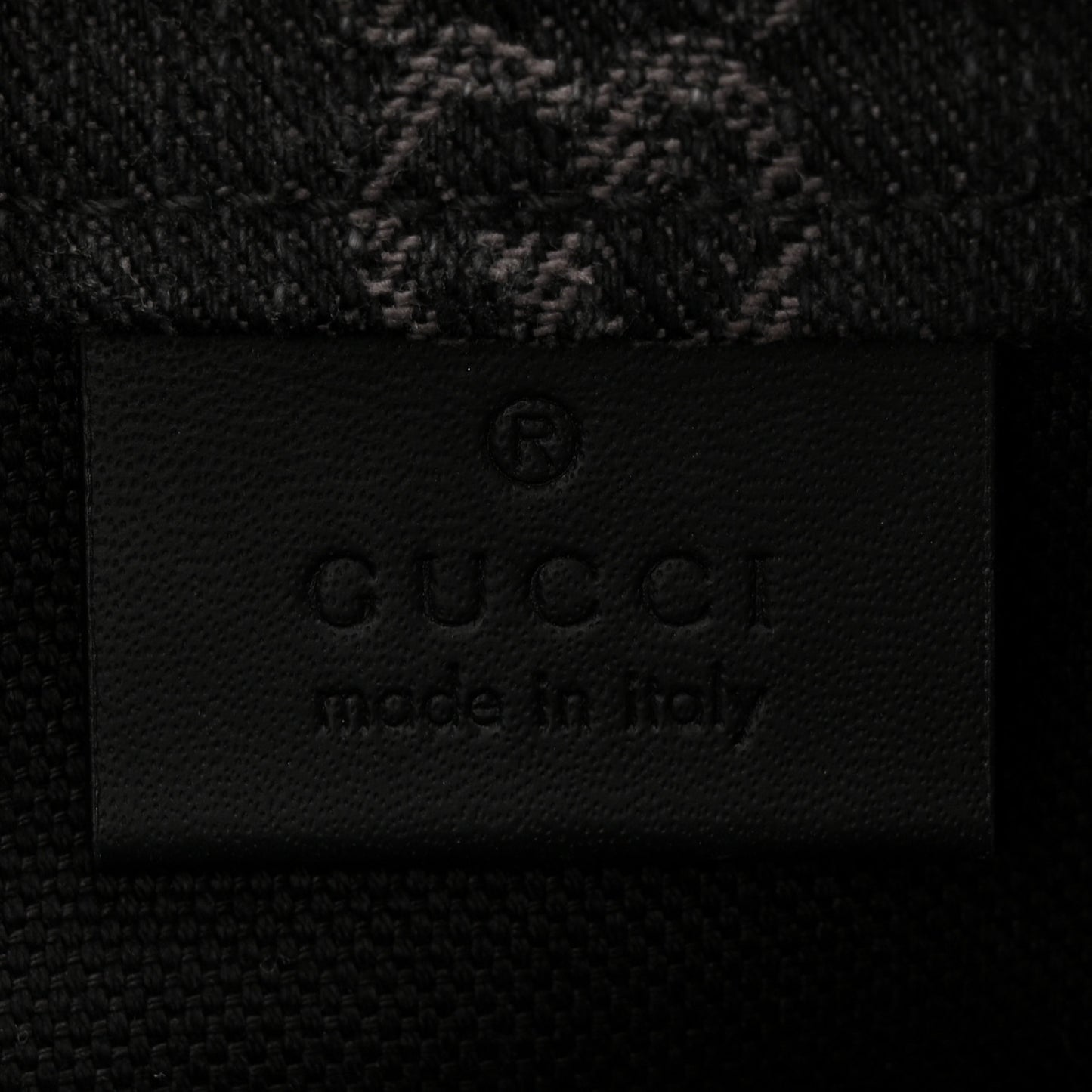 Denim Cuoio Harness GG Monogram Mini Ophidia Tote Bag Black Medium Grey