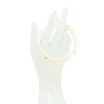 Chanel Resin CC Pearl Cuff Transparent White 2 of 4