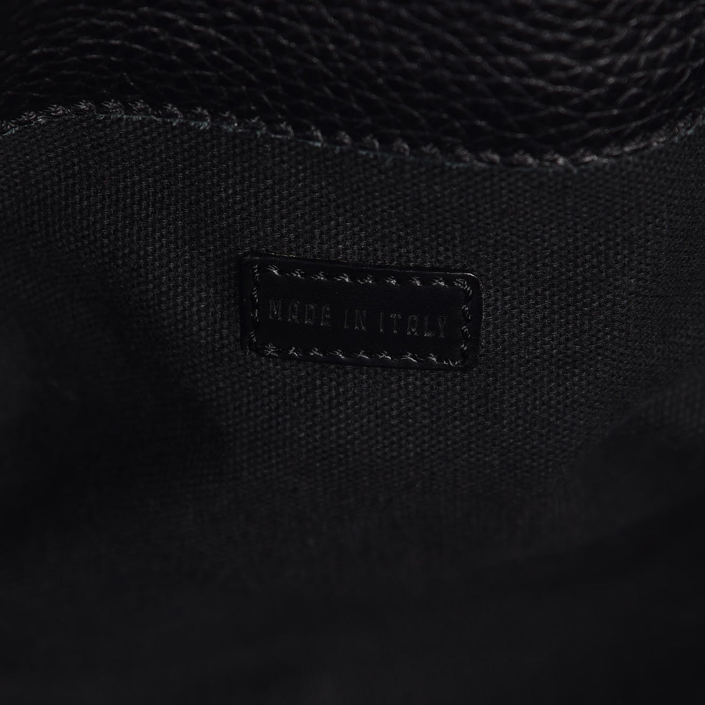 London Grainy Calfskin Shoulder Bag Black