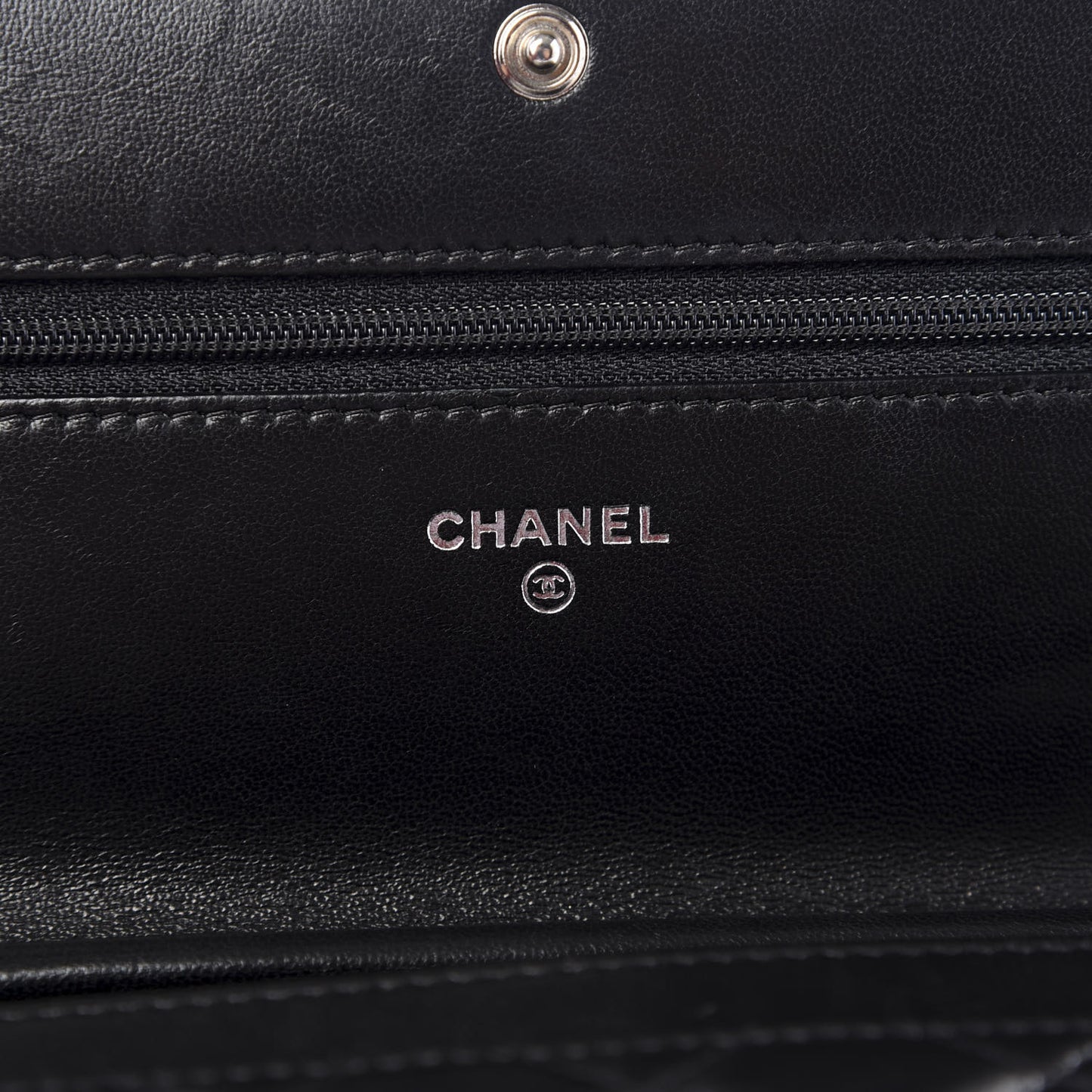 Lambskin Quilted Boy Wallet On Chain WOC Black