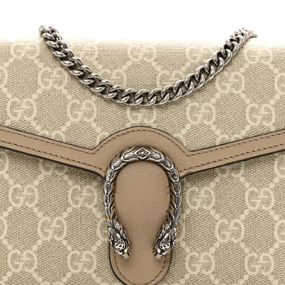 Gucci GG Supreme Monogram Textured Dollar Calfskin Mini Dionysus Chain Wallet Beige Mystic White Oatmeal 5 of 12