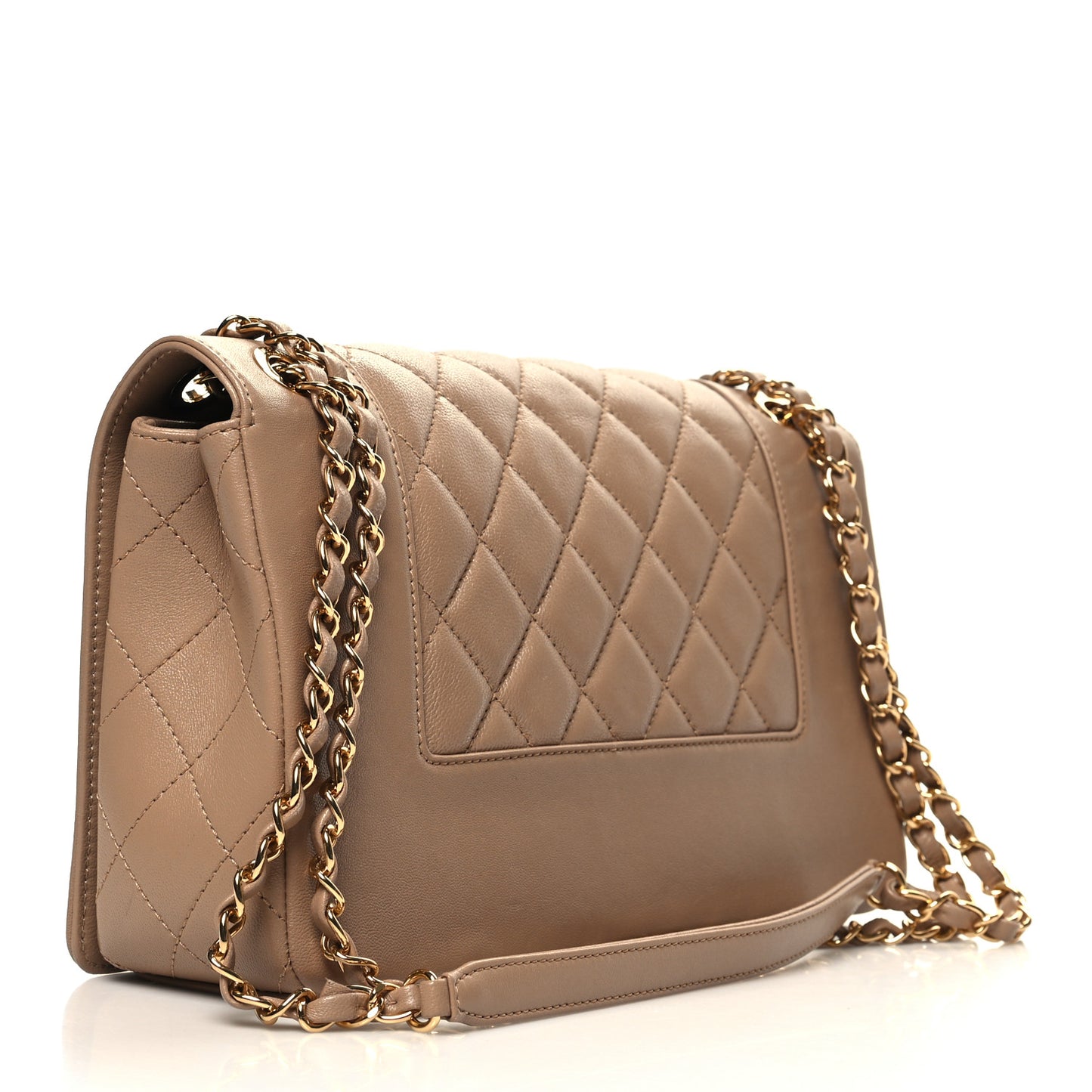Sheepskin Quilted Vintage Mademoiselle Flap Beige